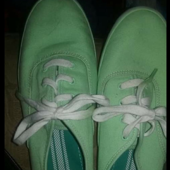 mint green keds shoes